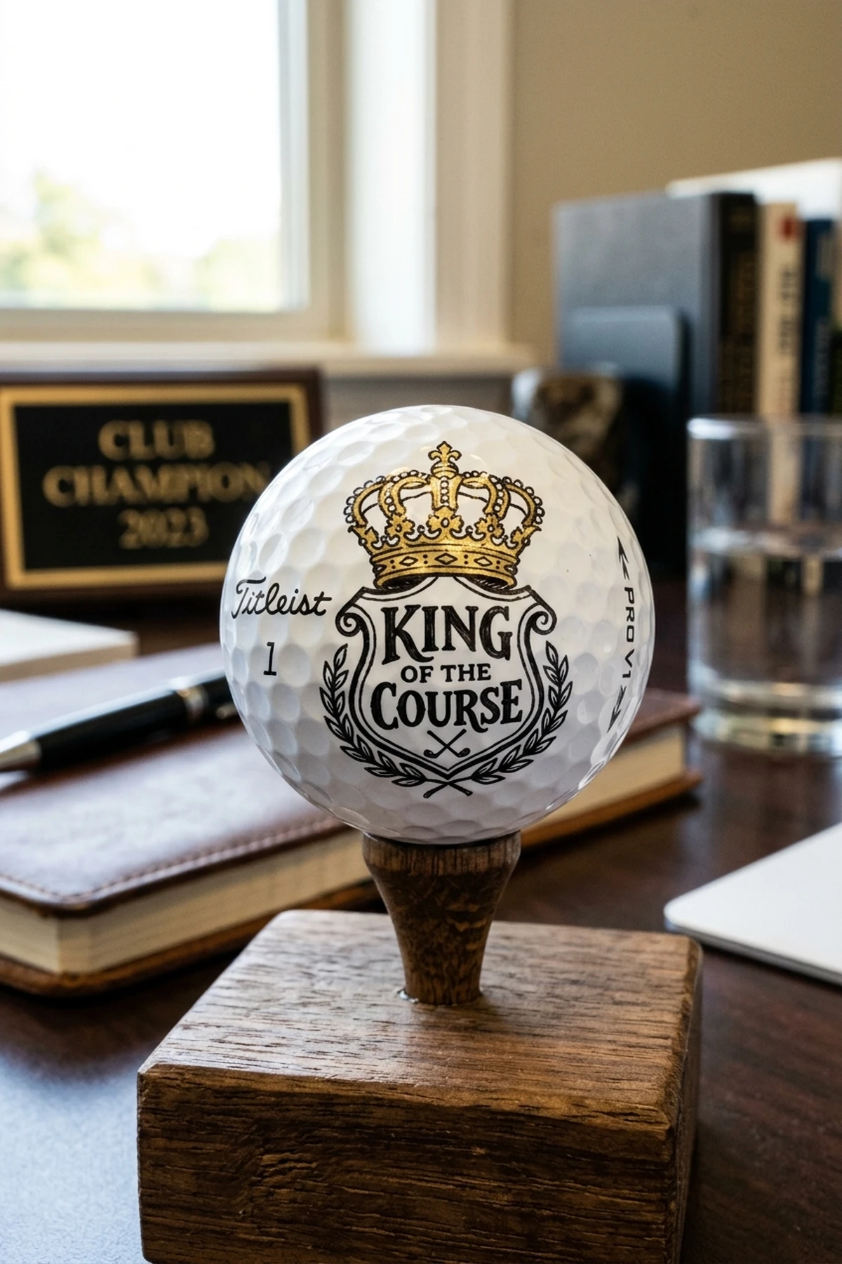 10 Cute DIY Sharpie Golf Ball Designs for Your Boyfriend 11 The 'King of the Course' Crown & Crest Doodle for golf ball desings sharpie for boyfriend (AI Generated Image)