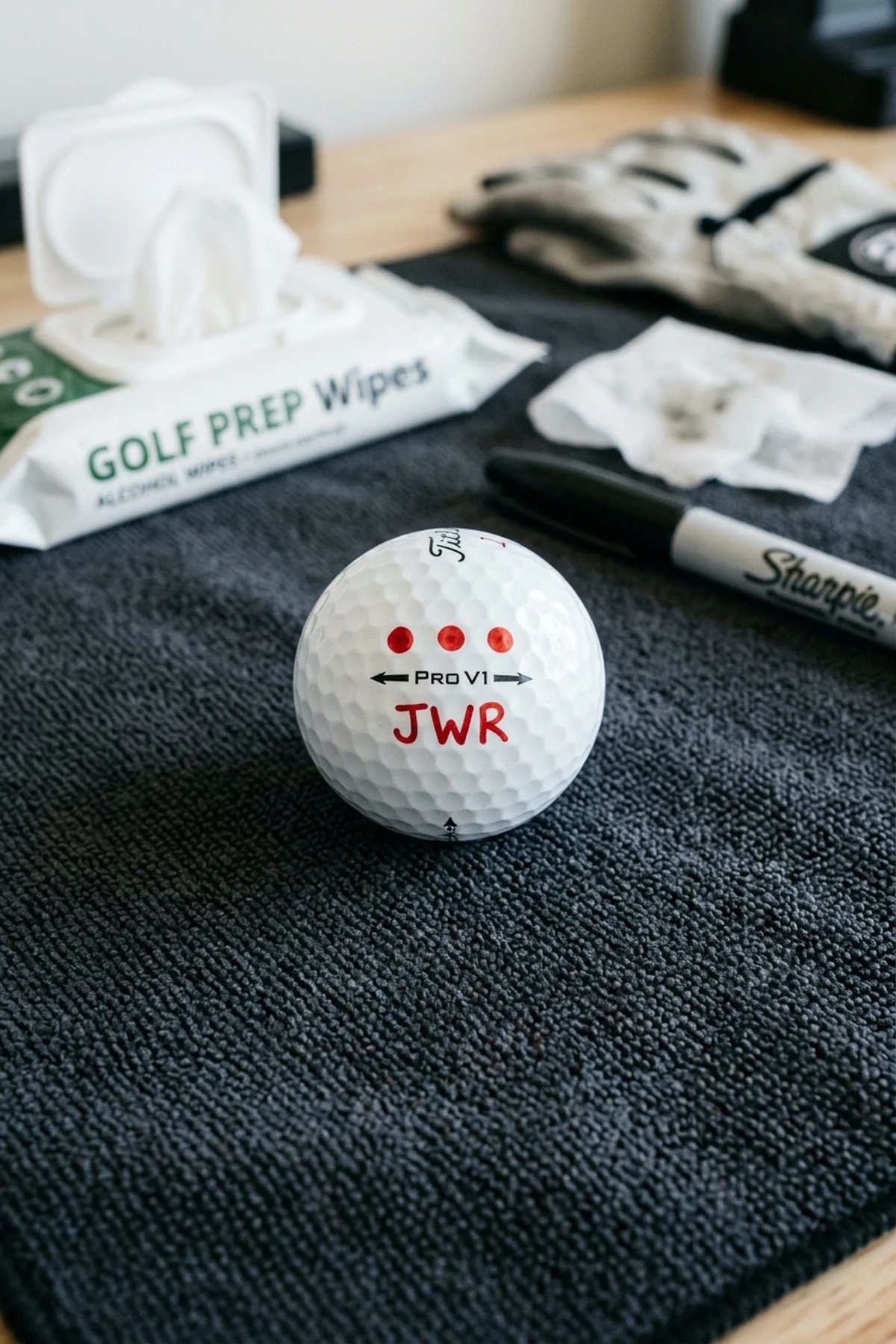10 Cute DIY Sharpie Golf Ball Designs for Your Boyfriend 10 Minimalist 3-Dot Sightline & Initials Accent for golf ball desings sharpie for boyfriend (AI Generated Image)