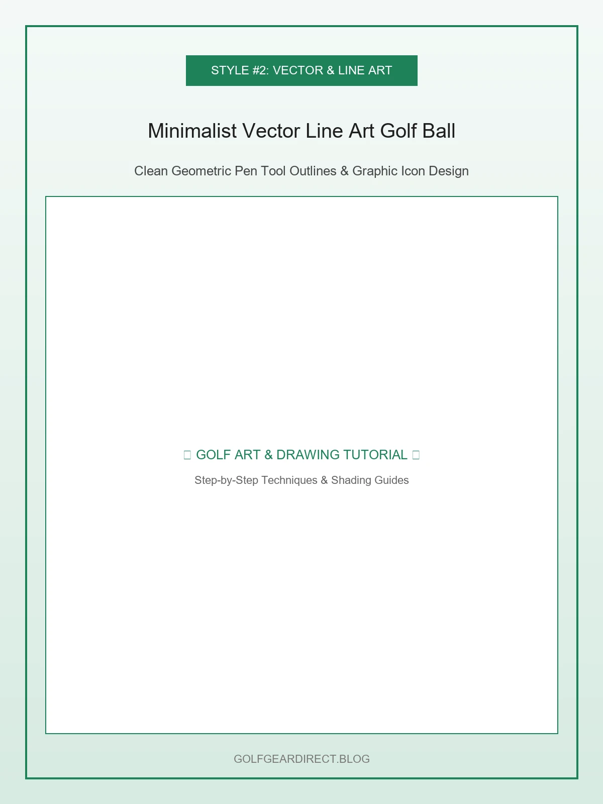 2. Minimalist Vector Line Art Golf Ball - golf ball drawing (AI Generated Image)